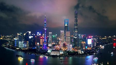 上海陆家嘴夜景动态延时摄影视频的预览图